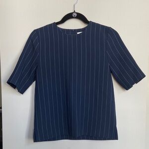 Ganni Short‎ Sleeved Top, Navy
